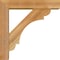 Ekena Millwork Olympic Block Rough Sawn Bracket w/ Offset Brace, Western Red Cedar, 4"W x 14"D x 14"H BKT0402X14X14OLY05RWR - alternate 4